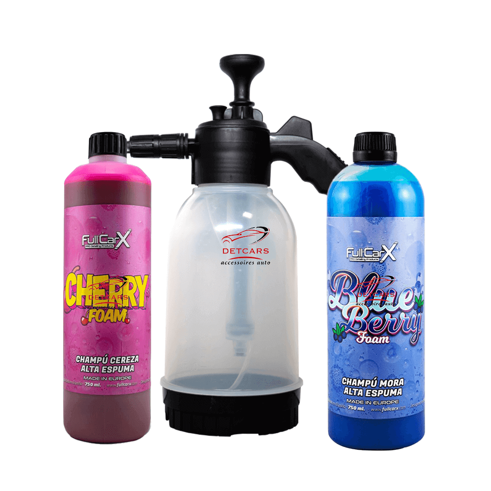 Nous vous proposons ce Pack de shampooings FullCarX accompagné d'un pulvérisateur à pression idéal pour un nettoyage sans difficultés de votre véhicule et sans la nécessité d'avoir un karcher ou nettoyeur haute pression .
Il est composé de :
- Shampooing cherry-foam FullCarX
- Shampooing Blue-berry FullCarX
- Pulvérisateur à pression d'une capacité de 2 litres .