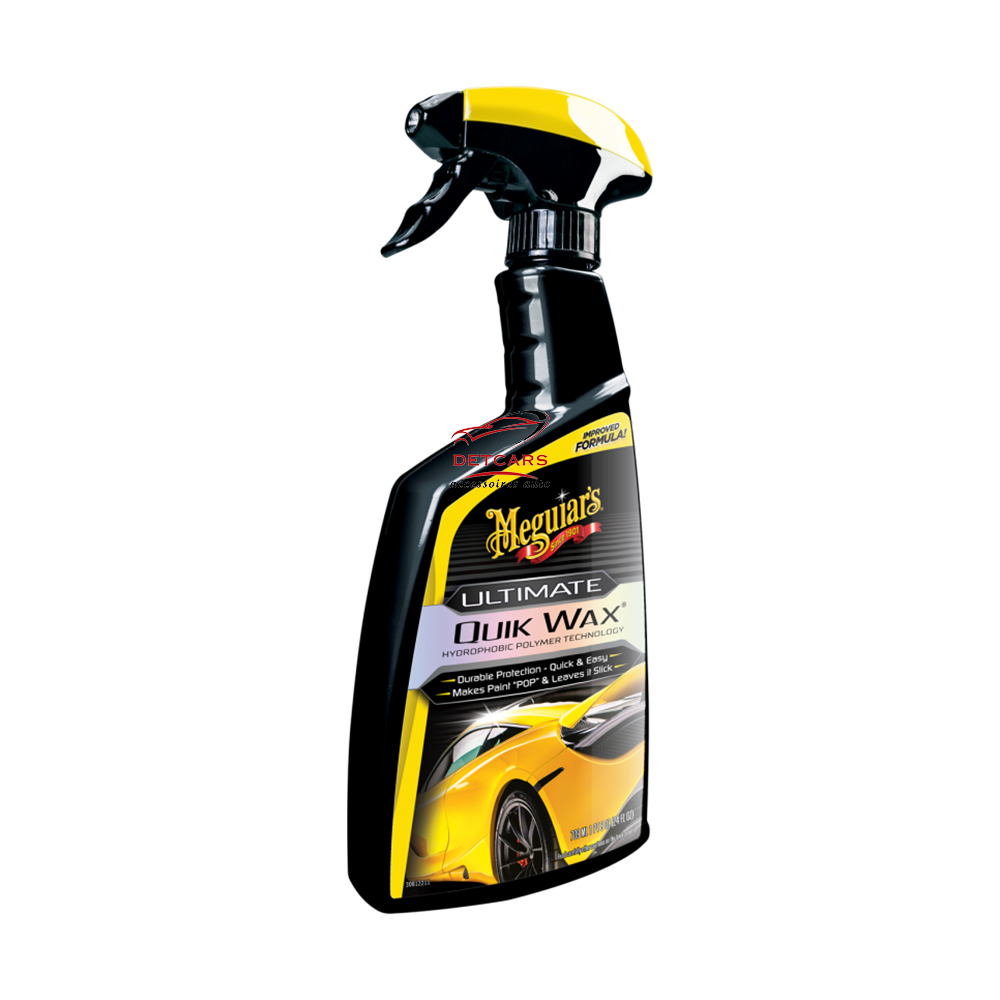 Cire en spray Ultimate Quick Wax de chez Meguiar's . La plus innovante des cires en spray de la gamme Meguiar's . Elle s’applique aussi rapidement qu’un spray de finition et sublime la profondeur de la couleur et la brillance