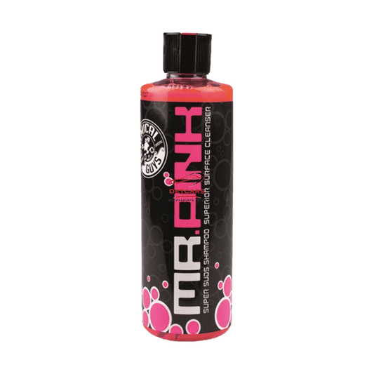 Le shampooing Mr. Pink de chez Chemical-guys est un shampooing restaurant la brillance de votre véhicule . Il procurera une mousse épaisse lors du lavage afin d'éviter les marques et rayures lors du lavage . Les autres shampooings d'entretien et les savons de lavage traditionnels sont souvent trop forts, décapant la cire et tachant les pièces en plastique et en caoutchouc.