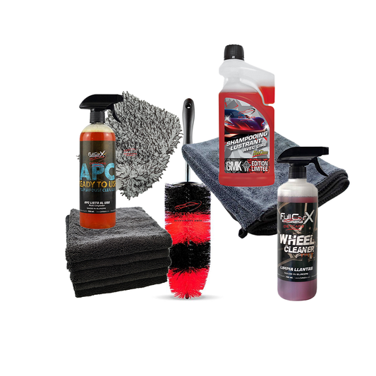 Pack Démarrage Detailing – Kit complet de nettoyage auto
Le kit idéal pour débuter le detailing auto. Nettoyez, protégez et faites briller votre véhicule avec des produits faciles à utiliser. Parfait pour un lavage intérieur et extérieur complet, sans risque pour votre carrosserie.