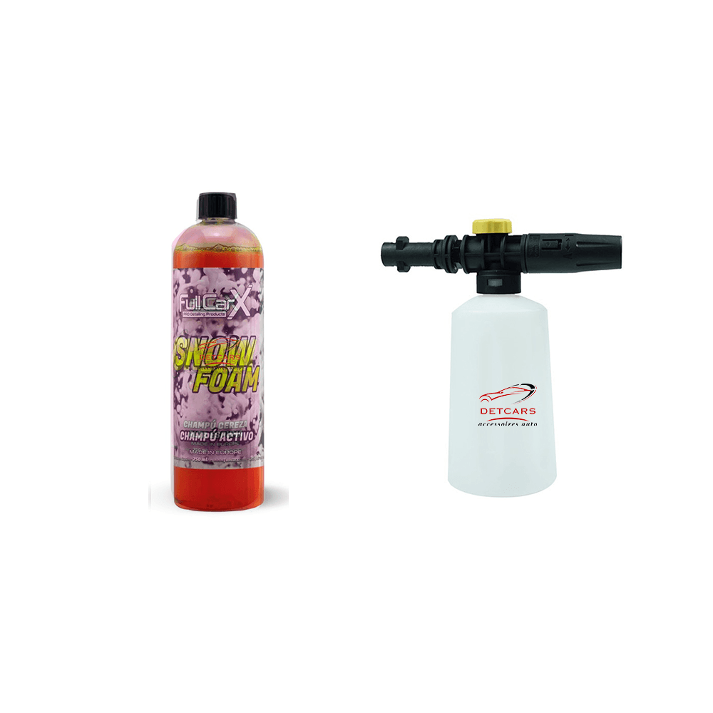 Pulvérisateur ( canon à mousse manuel ) vendu avec deux diffuseurs différents . Le shampooing snow-foam actif de chez FullCarX est un shampooing super concentré de haute qualité conçu pour le nettoyage des carrosseries de voitures.