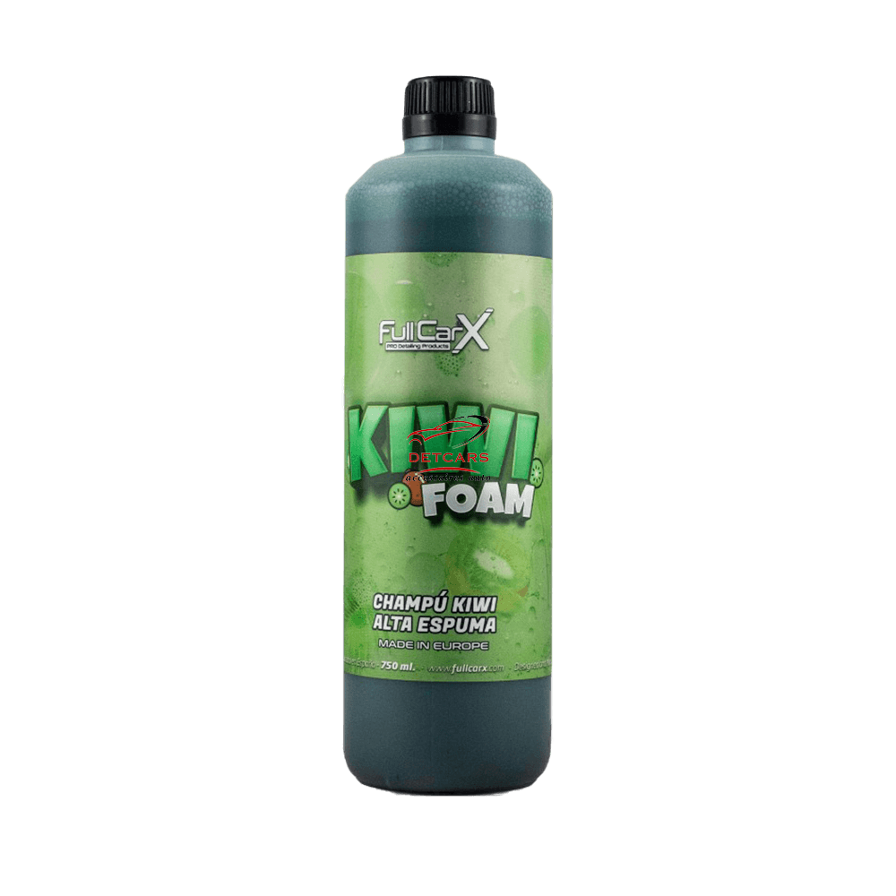 Le shampooing de prélavage KIWI FOAM se caractérise par sa haute concentration, son excellent parfum tropical , sa couleur verdâtre puissante et sa très grande capacité à encapsuler la saleté de manière très simple.