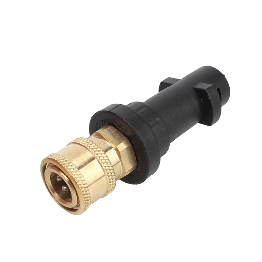 Adaptateur pour fixation de canon à mousse ( foam-lance ) sur lance karcher du model k2 à k7 . Canon à mousse disponible sur notre boutique en ligne .