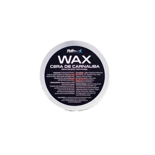 Cire de carnauba bien supérieur au cires classiques en spray , offrant beaucoup de profondeur de couleur (brillance) et un fabuleux 'Wet Look'. Très longue durée avec des applications régulières, propriétés hydrophobes qui empêchent la saleté d'adhérer,