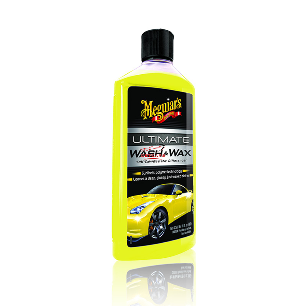 Shampooing Ultimate Meguiar's 470ml Parce qu’il contient un riche mélange de cires et de polymères, ce shampooing auto révolutionnaire permet de renforcer la protection et la brillance. Brillance et reflets dès le lavage avec un fort pouvoir moussant !