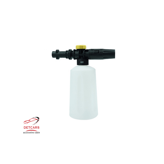 Canon à mousse pour karcher du model k2 au model k7 . Capacité 750ml . Idéale pour un bon prélavage de votre voiture . Grace à sa graduation allant jusqu'à 750ml , dosez votre mélange comme vous le souhaitez