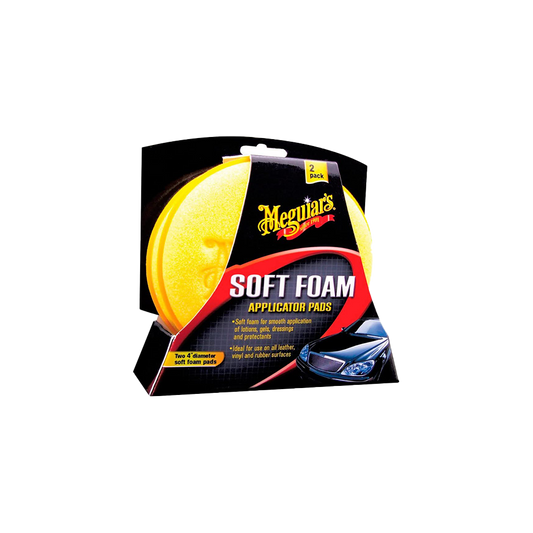 Tampon applicateur Meguiar's en mousse pour une application uniforme idéal pour l'application de produits sur le cuir ou les plastiques.