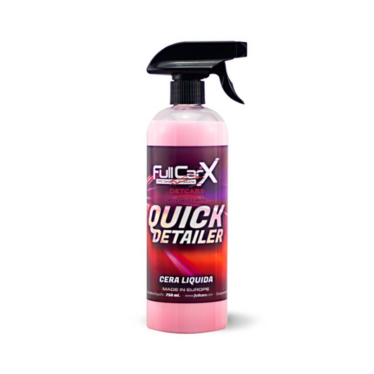 Le Quick Detailer de chez FullCarX est un QD qui après application génère un revêtement léger qui augmente considérablement la luminosité du véhicule, en plus de laisser un toucher ultra doux.