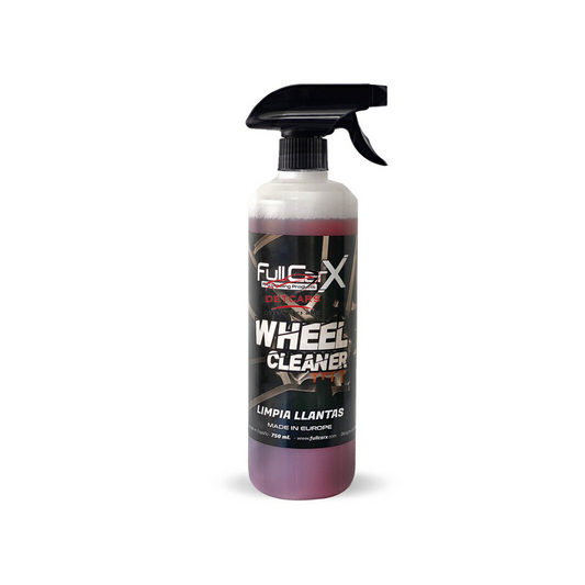 Nettoyant jantes et pneus Wheel Cleaner de chez FullCarX à haute capacité de détartrage. Retirez tous les types de saleté attachés à n'importe quel pneu. Il a un pouvoir dégraissant élevé. ( sans décontaminant ferreux )