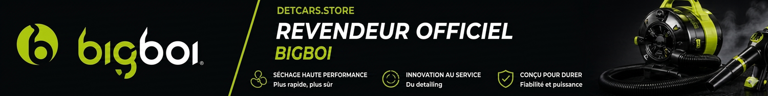 Bannière Detcars revendeur officiel des sécheurs et équipements BigBoi