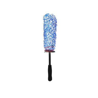 Brosse jantes microfibres extra-plate, outil de nettoyage efficace pour jantes de voiture.
