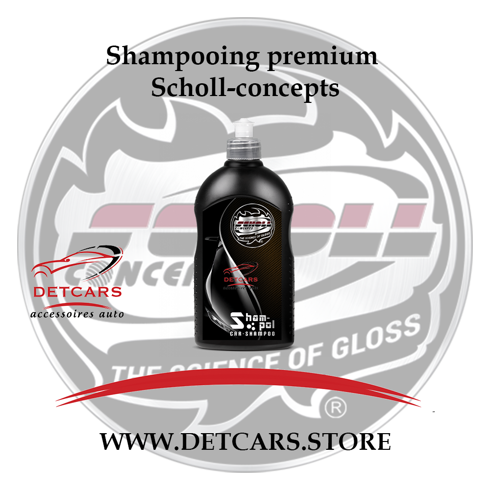 Shampooing de nettoyage automobile shampool scholl-concepts  . Un shampooing de finition proposant une mousse dense et une finition sur la carrosserie parfaite . Fait parti de la gamme professionnel de shampooing de detailing .
