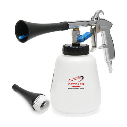 TORNADOR capacité 1 litre ( pistolet cyclone de nettoyage / rotobuse ) fournis avec branchement norme UE . Accessoire indispensable pour un nettoyage parfait de tout l'intérieur de votre véhicule. Idéal pour un nettoyage en profondeur.