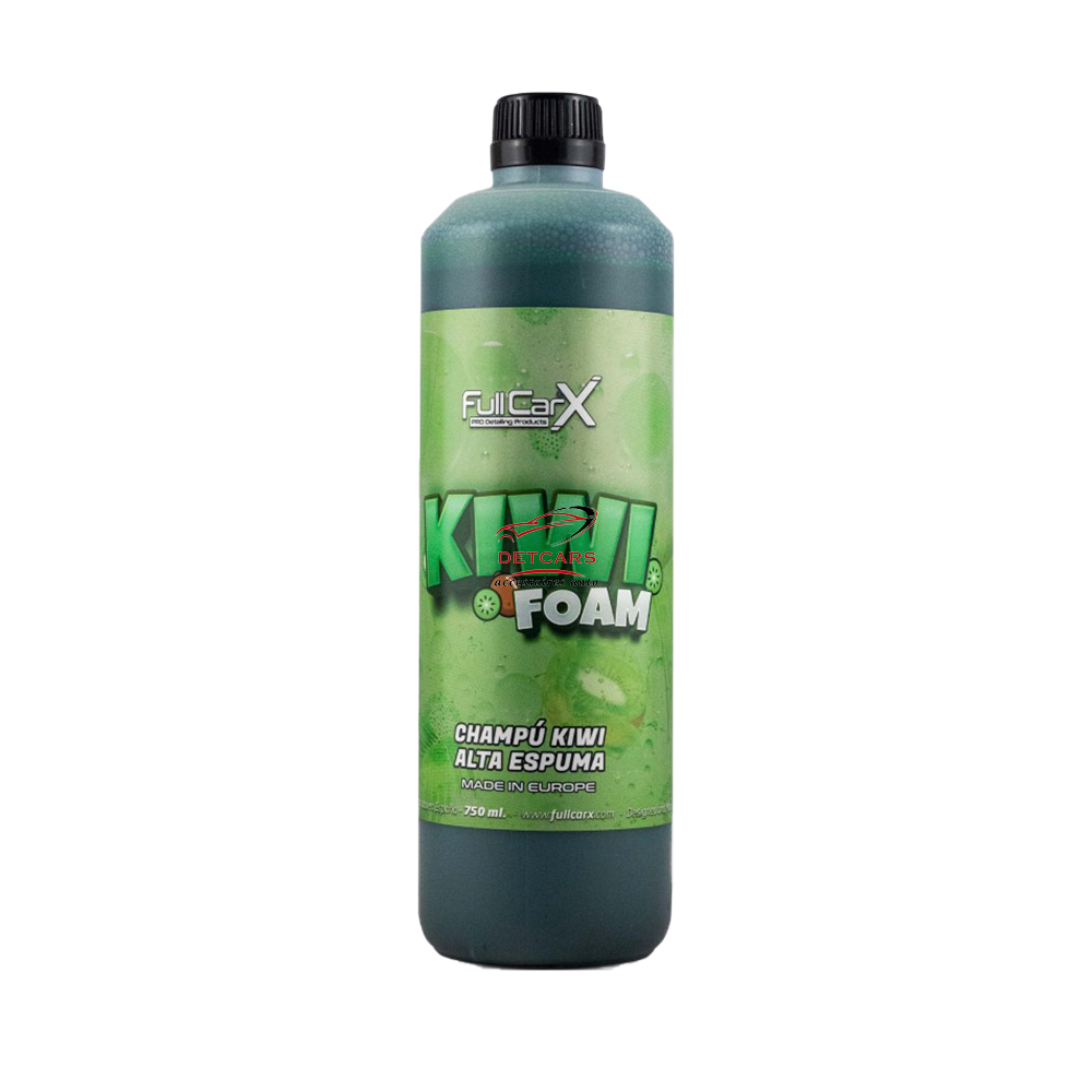 Le shampooing de prélavage KIWI FOAM se caractérise par sa haute concentration, son excellent parfum tropical , sa couleur verdâtre puissante et sa très grande capacité à encapsuler la saleté de manière très simple.