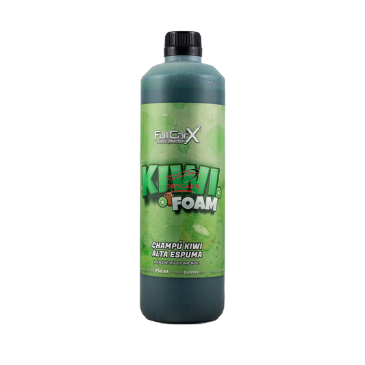Le shampooing de prélavage KIWI FOAM se caractérise par sa haute concentration, son excellent parfum tropical , sa couleur verdâtre puissante et sa très grande capacité à encapsuler la saleté de manière très simple.