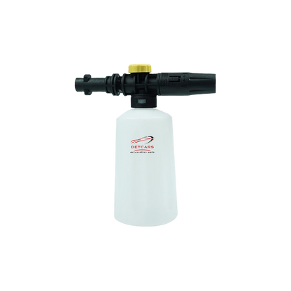 Canon à mousse pour karcher du model k2 au model k7 . Capacité 750ml . Idéale pour un bon prélavage de votre voiture .   Grace à sa graduation allant jusqu'à 750ml , dosez votre mélange comme vous le souhaitez