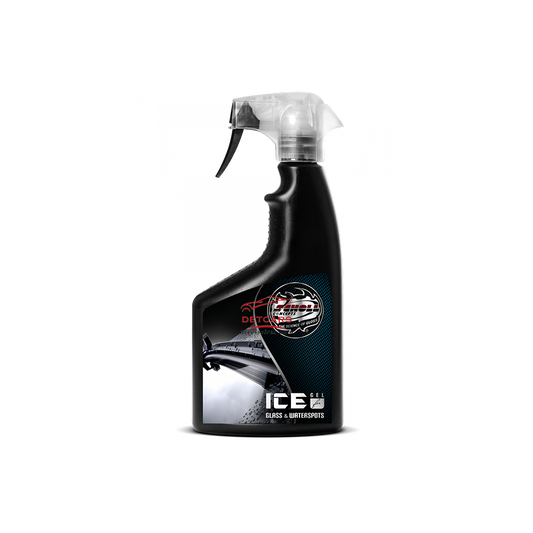 Le gel antitaches de verre et d’eau ICE innovant est une formulation de gel unique, très efficace et très visqueuse pour un nettoyage efficace des surfaces en verre et en laque. Une caractéristique indéniable du gel nettoyant est son « arrêt de vidange » intégré.