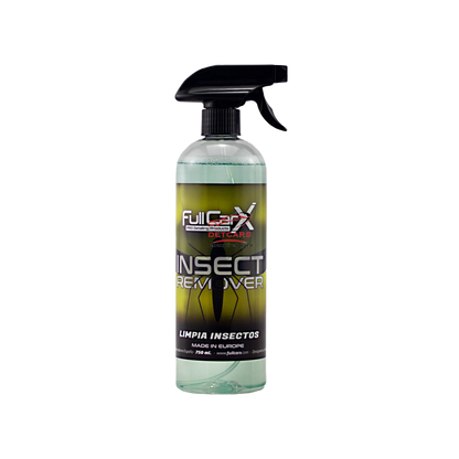 Le nettoyant insectes ( moustiques ) Renover de chez FullCarX dissout extrêmement rapidement les insectes déjà secs et sans frotter.  Utile pour toutes les pièces en plastique, feuille et pare-brise de la voiture, offrant instantanément transparence et lu