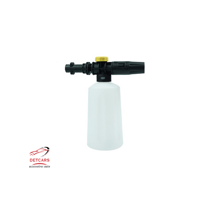 Canon à mousse pour karcher du model k2 au model k7 . Capacité 750ml . Idéale pour un bon prélavage de votre voiture .   Grace à sa graduation allant jusqu'à 750ml , dosez votre mélange comme vous le souhaitez