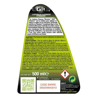 Lustreur express titanium GS27 500ml